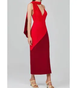 Acler Flora Colorblock Dress Red Size AU 8 for rent on The Volte - image 3