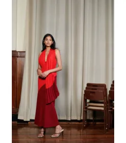 Acler Flora Colorblock Dress Red Size AU 8 for rent on The Volte - image 1