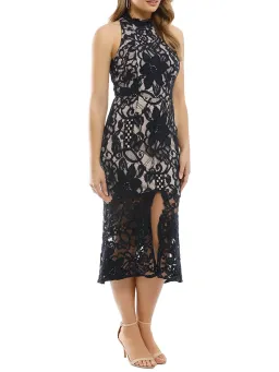 Rodeo Show Madrid Lace Midi Dress Black Size 6 for rent on The Volte - image 1