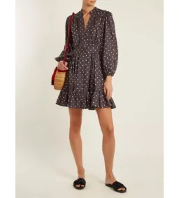 Zimmermann Prima Dot Dress Navy Size 0/Au 8  for rent on The Volte - image 1