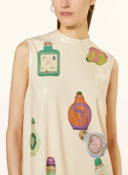 Alemais Chesca Mini Dress Cream Multi Size 8  for rent on The Volte - image 4