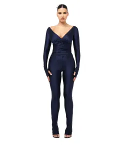 Cou coo Lanai Long Sleeve Top and Leggings Set in Midnight Sky Size AU 12 for rent on The Volte - image 1