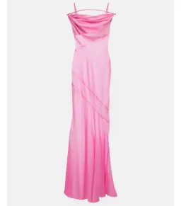 Jacquemus La Robe Draggiu Maxi Dress in Pink Size AU 12 for rent on The Volte - image 5