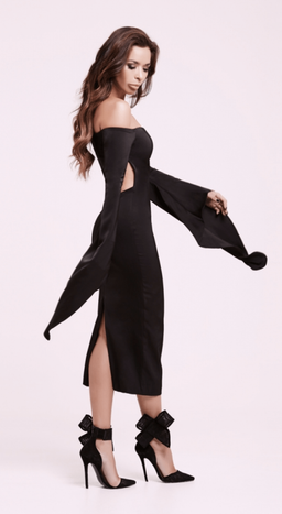 Asilio The Shiralee Dress Black 6 for rent on The Volte - image 2