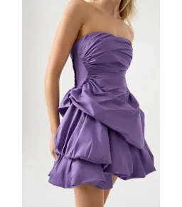 Aje Daybreak Strapless Mini Dress Deep Violet Size AU 12 for rent on The Volte - image 2