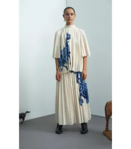 Alemais Rider Pleated Blouse Size AU 10 and Skirt Size AU 12 Set Print  for rent on The Volte - image 1
