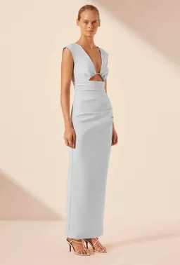 Shona Joy Lani Plunged Cut Out Maxi Dress in Sky Size 12 for rent on The Volte - image 4