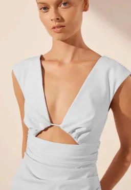 Shona Joy Lani Plunged Cut Out Maxi Dress in Sky Size 12 for rent on The Volte - image 2