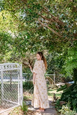 Alémais Clementine Puff Sleeve Midi Dress Size AU 12 for rent on The Volte - image 3