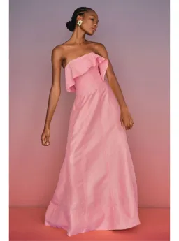 Aje Shallows Strapless Gown Pink Size AU 10 for rent on The Volte - image 1