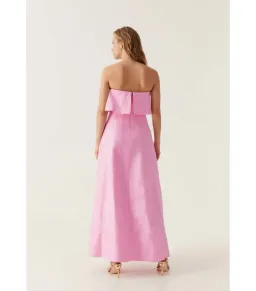 Aje Shallows Strapless Gown Pink Size AU 10 for rent on The Volte - image 3