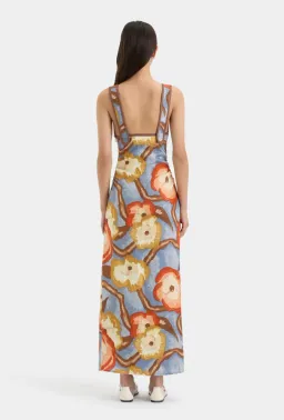 Sir The Label Avery V Neck Midi Dress in Multi Floral Size 1 / AU 8 for rent on The Volte - image 2