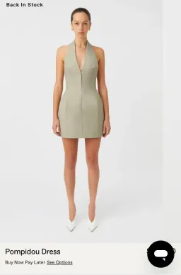 Pompidou Halter Neck Mini Dress in light brown  for rent on The Volte - image 1