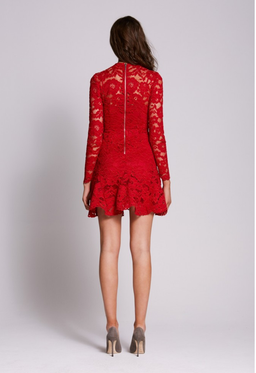 Yeojin Bae Cornelli Lace Sofia Dress Red Size 8 for rent on The Volte - image 2
