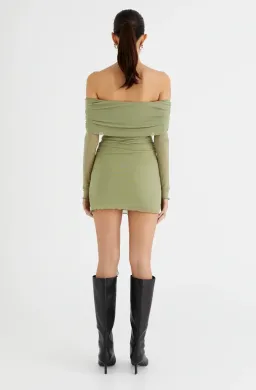 BENNI - Yasmin Mini Dress Pistachio Size 12 for rent on The Volte - image 3