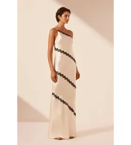 Shona Joy Camille Lace Asymmetrical Maxi Dress Size 8 for rent on The Volte - image 2