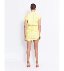Pfeiffer Apollo Mini Dress in Lemon Size 10 for rent on The Volte - image 3