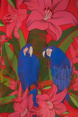 Farm Rio Summer Foliage Scarf Maxi Dress Red Size 12 for rent on The Volte - image 6