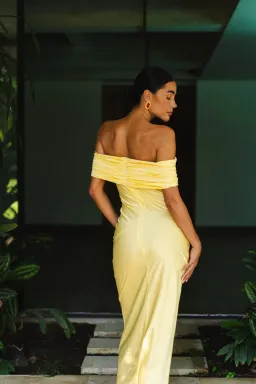 HNTR The Label Kayla Gown Lemon Size S / AU 8 for rent on The Volte - image 2