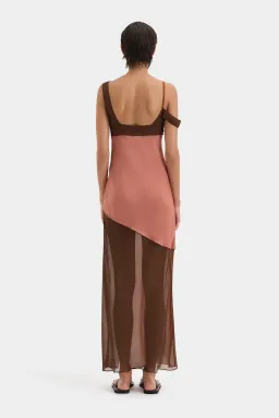 Sir the Label Halcyon Midi Dress Pink/Brown Almond Splice Size 6 for rent on The Volte - image 3
