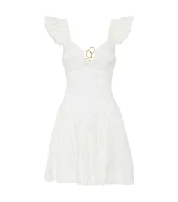 Aje Simone Frill Mini Dress Ivory Size S / AU 8 for rent on The Volte - image 5
