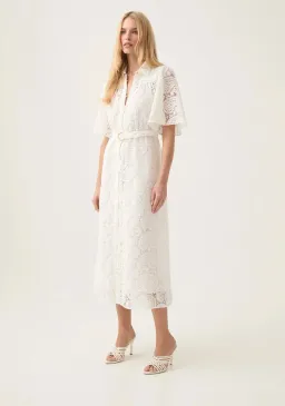 Aje Laicey Paisley Midi Dress Ivory Size 16 for rent on The Volte - image 4
