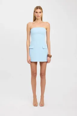 Kookai Oyster Pocket Mini Dress Blue Bell Size 8 for rent on The Volte - image 1