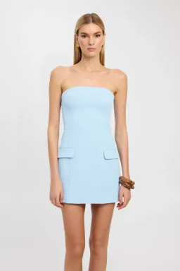Kookai Oyster Pocket Mini Dress Blue Bell Size 8 for rent on The Volte - image 2