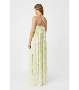 Camilla and Marc Daphne Strapless Dress in Lemon Yellow Size AU 6 for rent on The Volte - image 4
