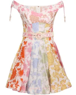 Zimmermann Postcard Spliced Mini Dress in Tonal Floral Size 0 / AU 8 for rent on The Volte - image 4