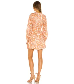 Zimmermann Peggy Scallop Short Dress Orange Paisley Size 1 / AU 10 for rent on The Volte - image 3