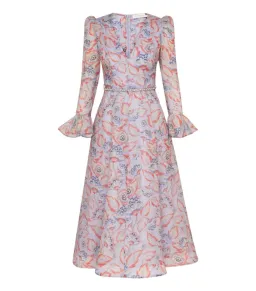 Zimmermann Eden Long Sleeve Midi Dress in Sapphire Eden Size 3 / AU 14 for rent on The Volte - image 5