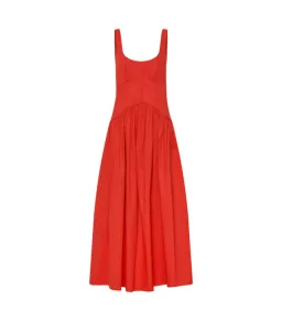 Oroton Tie Back Sundress Poppy Red Size AU 8  for rent on The Volte - image 8