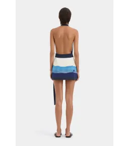 Sir the Label Mariner Wrap Halter Mini Dress Shoreline Stripe Size AU 3 / AU 12  for rent on The Volte - image 3