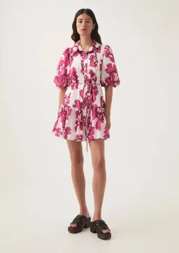 Aje Eliza Smock Mini Dress Boldly Blooming Size S / AU 8 for rent on The Volte - image 1