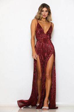 Abyss by Abby Encore Burgundy Gown 6 for rent on The Volte - image 1