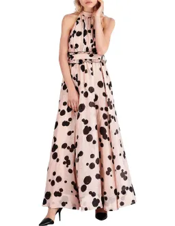 Aje Georgia Maxi Dress Pink Print Size 6 for rent on The Volte - image 1