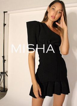 MISHA Soraya Mini Dress Black Size 12 for rent on The Volte - image 5