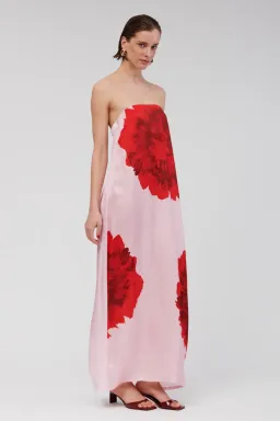 Suboo Emilia Bustier Maxi Dress Pink Floral Size S / AU 8 for rent on The Volte - image 2