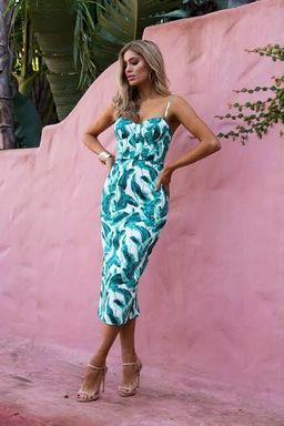Elle Zeitoune Alannah Tropical Palm Dress Size 14 for rent on The Volte - image 4