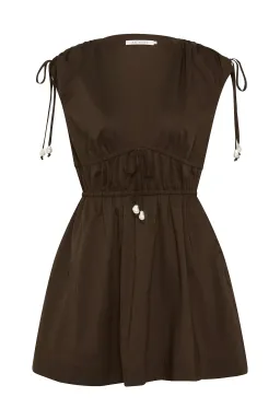 Aje Studio Marley Mini Dress Chocolate Size 8 for rent on The Volte - image 4