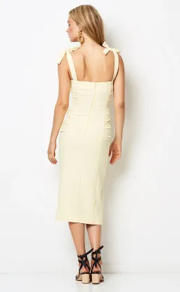 Bec & Bridge Bonita Tie Midi Dress Butter Yellow Size 10 for rent on The Volte - image 2