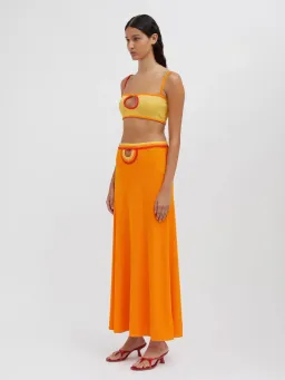 Christopher Esber Multi Verner Loop Hole Skirt Tangerine Multi Size 10 for rent on The Volte - image 4
