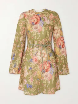 Zimmermann August Belted  Mini Dress Floral Size 2/Au 12 for rent on The Volte - image 3