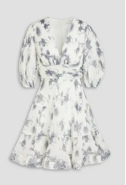 Zimmermann Pleated Mini Dress Keira Navy Size 3 / AU 14 for rent on The Volte - image 4