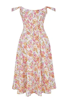 House of CB Saira Midi Sundress Ivory Floral Size S / AU 8 for rent on The Volte - image 4