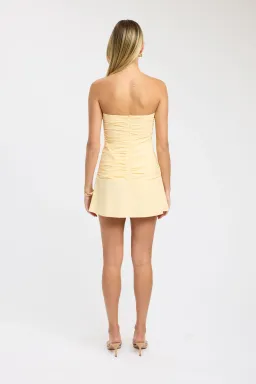 Kookai Romeo Strapless Mini Dress Butter Popcorn Size 8 for rent on The Volte - image 3