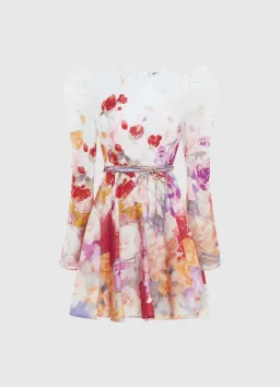 Leo Lin Jordyn Mini Dress Fleur Print Size 8 for rent on The Volte - image 4