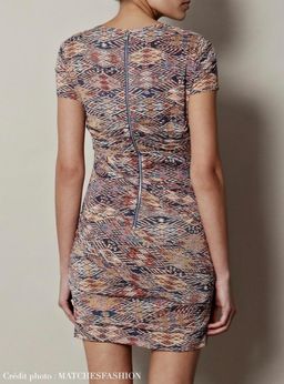 Iro Ripley Multi Color Aztec Print Silk Dress Size 10 for rent on The Volte - image 3