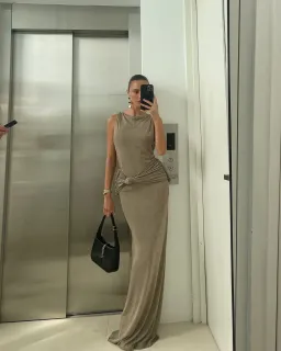 Arcina Ori Matisse Dress Grey Size  XS/Au 6  for rent on The Volte - image 3